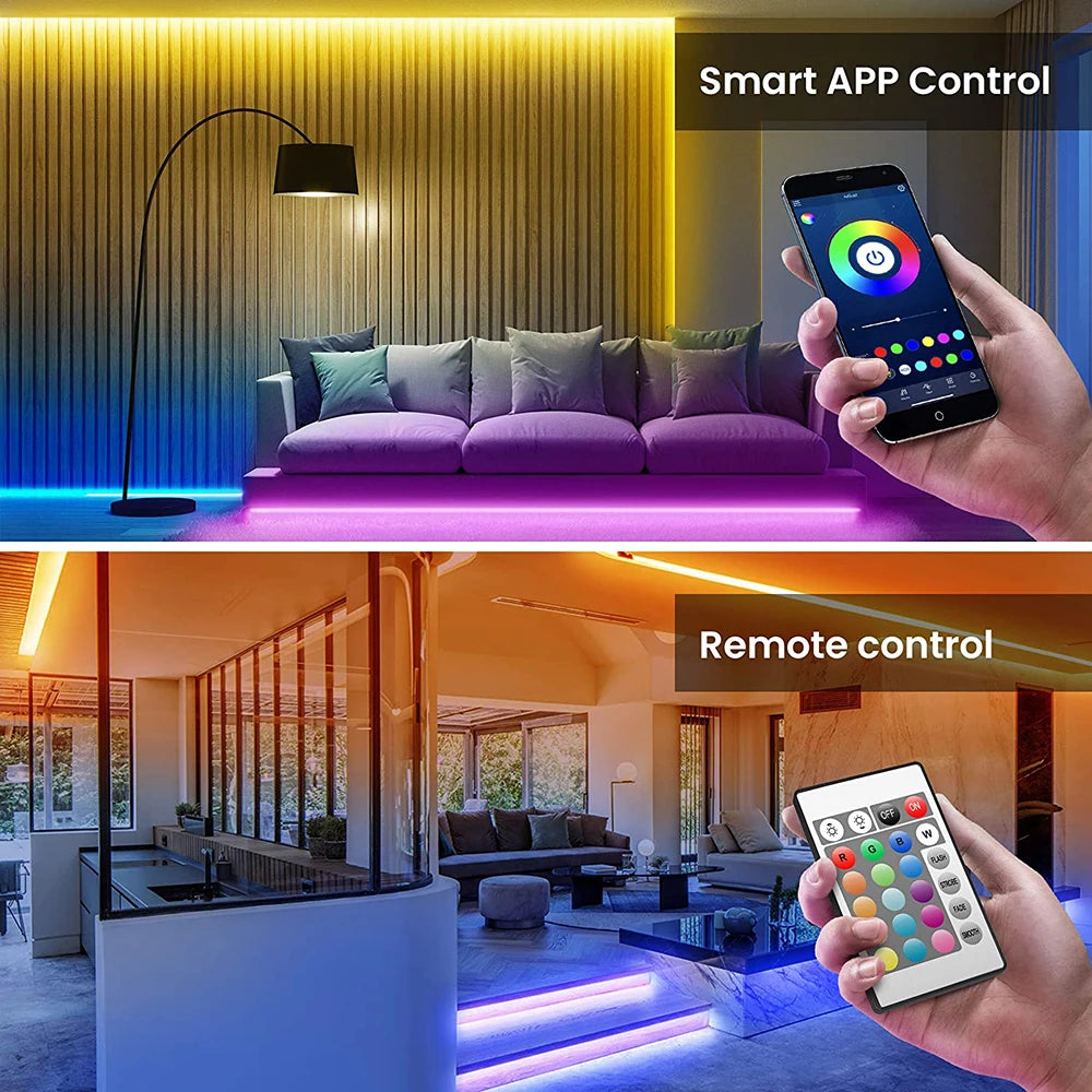 5V RGB USB LED Light Strip – Bluetooth, Flexible & Self-Adhesive