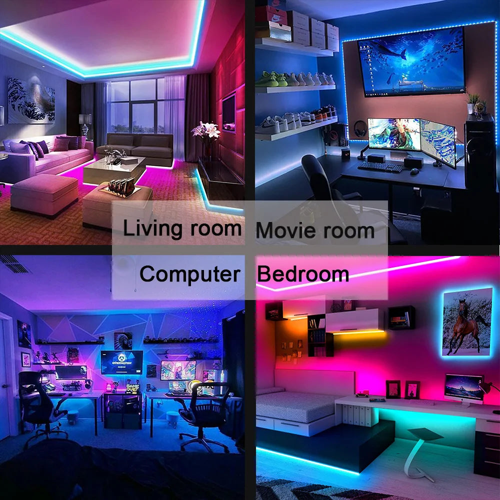5V RGB USB LED Light Strip – Bluetooth, Flexible & Self-Adhesive