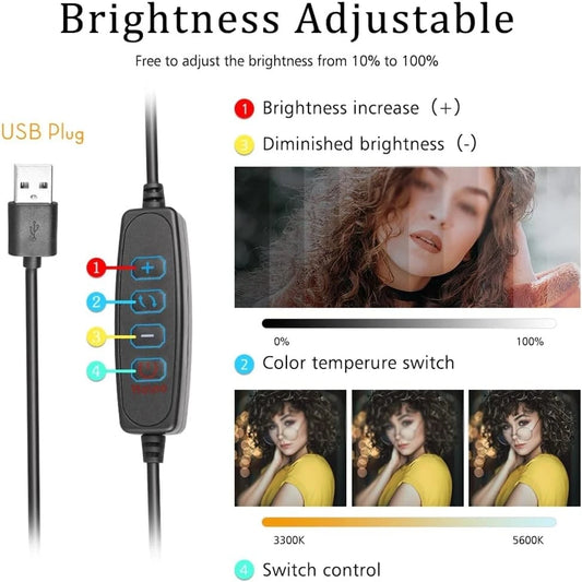 8-Inch RGB LED Video Light Panel – USB 5V, 3000K–6000K Adjustable