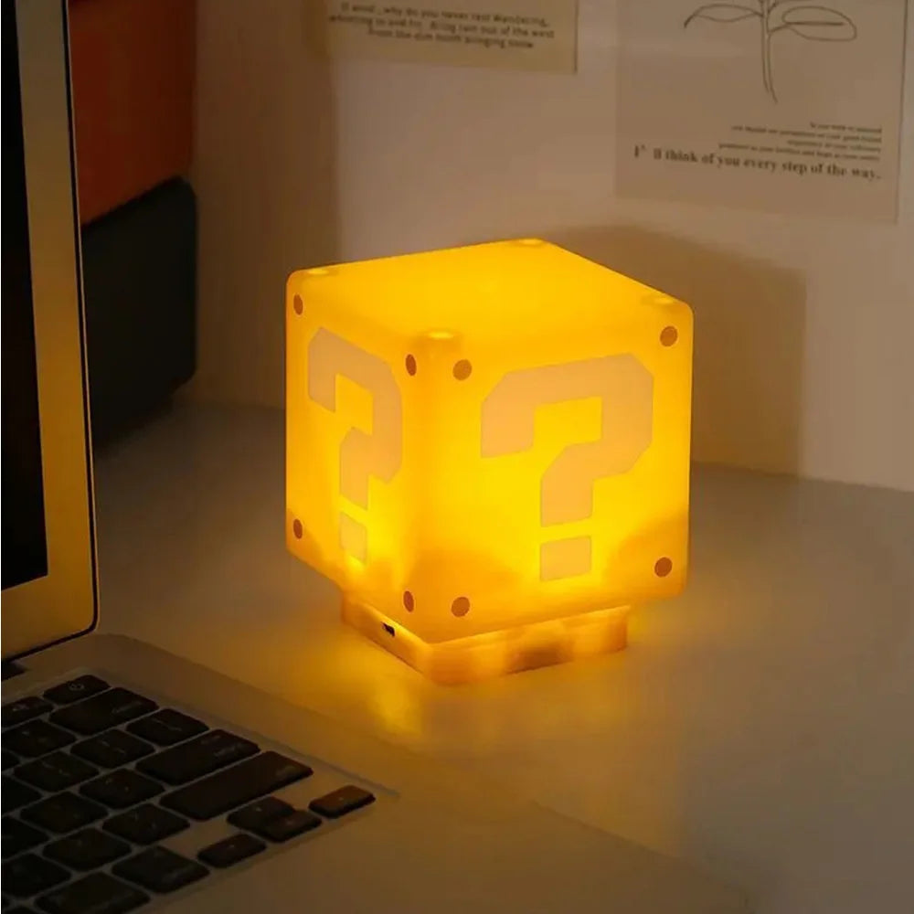 Mystery Block LED Night Light – USB Rechargeable Desk Lamp