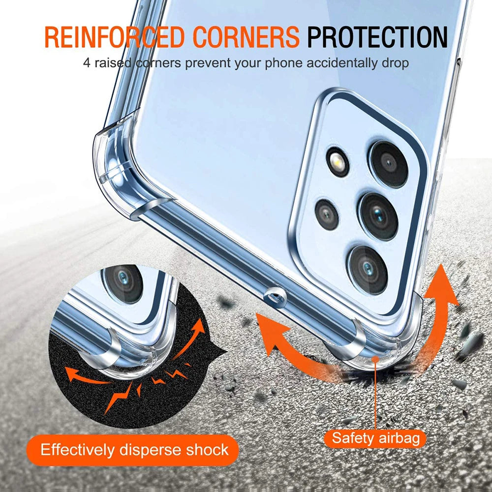 Shockproof Silicone Soft Case For Samsung A-Series