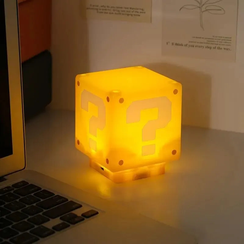 Mystery Block LED Night Light – USB Rechargeable Desk Lamp