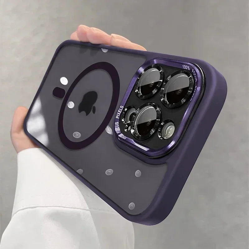 Luxury Magnetic Metal Lens Bumper Case