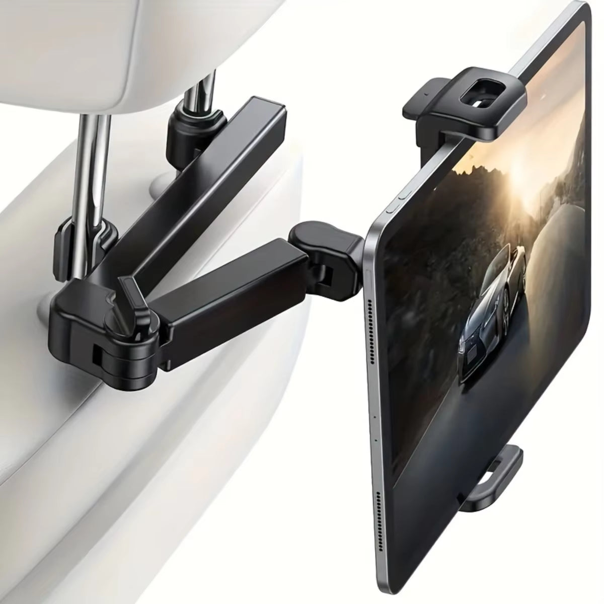 Car Tablet Holder - Headrest Mount Compatible with iPad Air, Mini, and Other 4.7-12.9" Devices