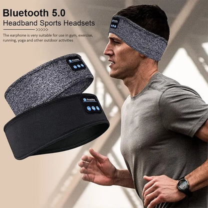Bluetooth Sports Headband Earphones with Music and Sleep Mask Functionality