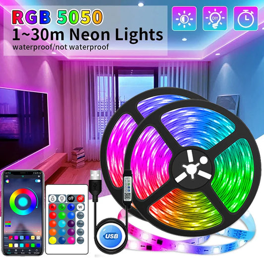 USB RGB LED Strip Lights – App Controlled Colour-Changing Light Tape