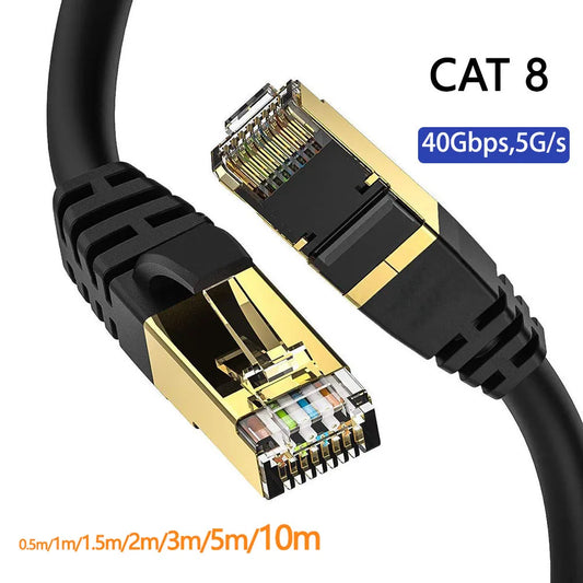 Cat 8 Ethernet Cable – 40Gbps, PoE Supported, High-Speed LAN (RJ45)