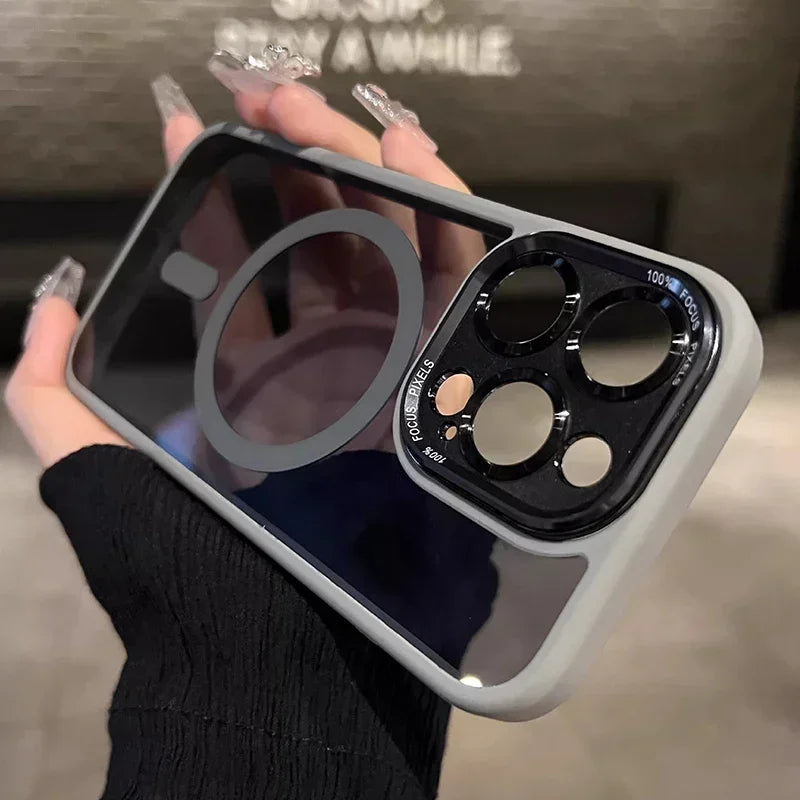 Luxury Magnetic Metal Lens Bumper Case