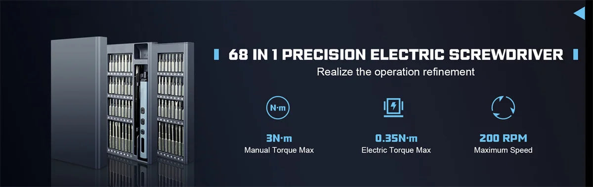 68-in-1 Electric Precision Screwdriver Set