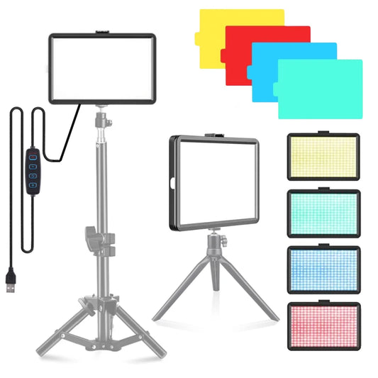 8-Inch RGB LED Video Light Panel – USB 5V, 3000K–6000K Adjustable