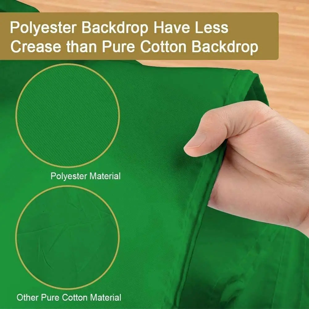 Backdrop Cloth – Green/White/Black Cotton Screen for Studio & Streaming