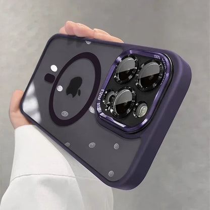 Luxury Magnetic Metal Lens Bumper Case