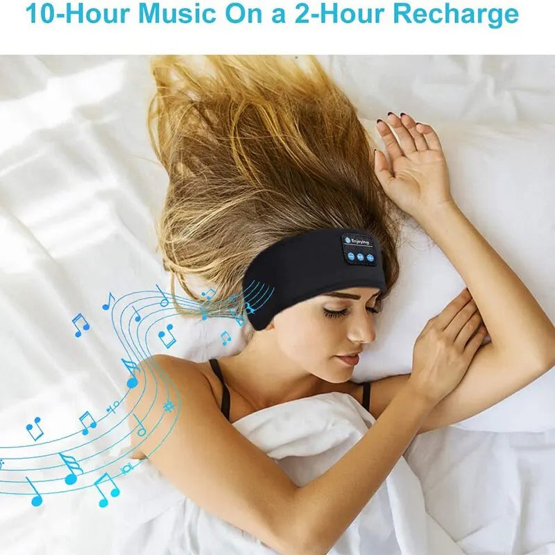 Bluetooth Sports Headband Earphones with Music and Sleep Mask Functionality