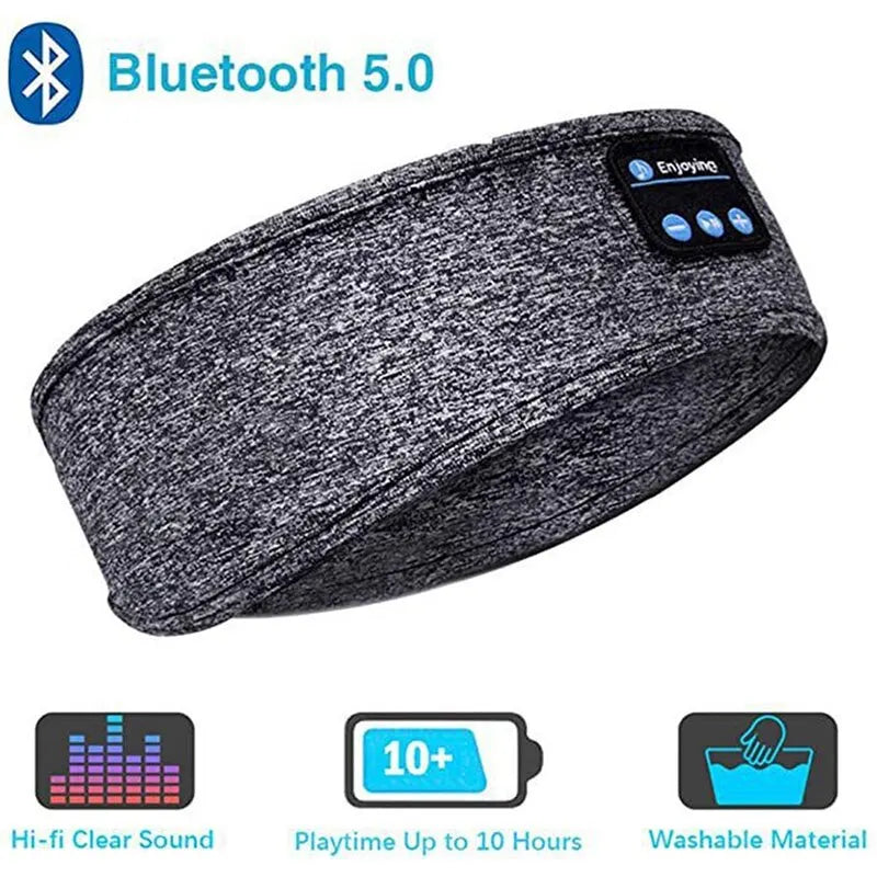 Bluetooth Sports Headband Earphones with Music and Sleep Mask Functionality
