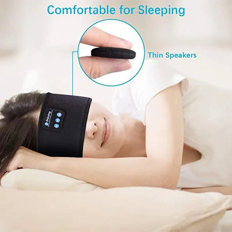 Bluetooth Sports Headband Earphones with Music and Sleep Mask Functionality